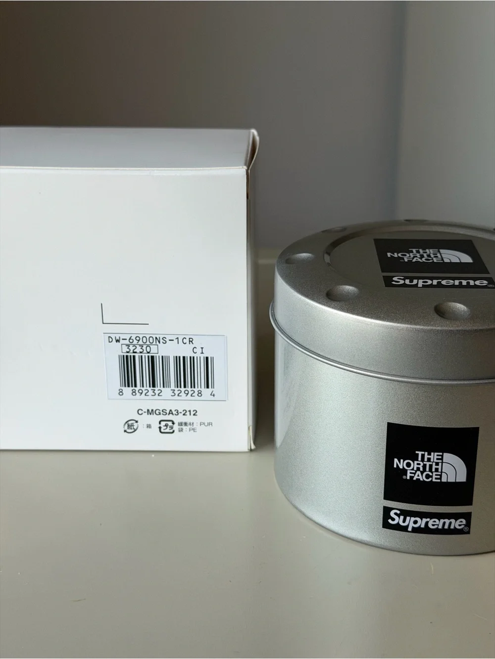G-Shock x The North Face x Supreme Black Strap Watch Band with Red Logos